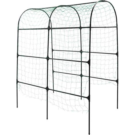 Gartenbogen, robuster Stahl, freistehend, schwarz (1/2)