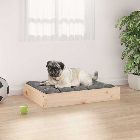 Lit pour chien 61,5x49x9 cm Bois de pin solide (1/5)