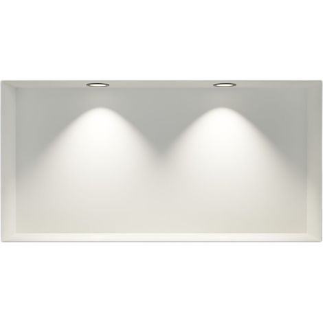 Wandnische Bernstein NT306010X Edelstahl randlos LED-Spot 30x60x10cm Weiß 2x Spot Schwarz matt