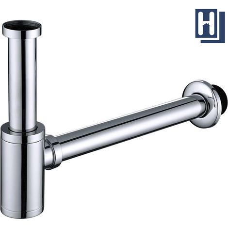Siphon de Lavabo en Acier Inox Set de Siphon Siphon pour vasque et lavabo hauteur réglable G1-1-4" (1/5)