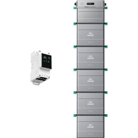 Zendure SolarFlow 1600 AC+ - Stockage AC Plug & Play, compatible avec panneaux solaires, HEMS ZENKI™ 1600W, 1,92 kWh extensible à 11,52 kWh, IP65., avec Compteur intelligent 3CT, 5xAB2000L