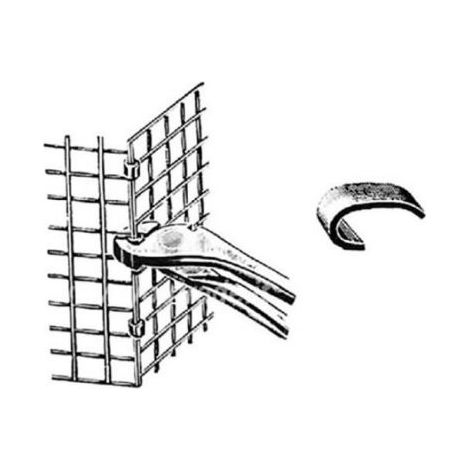 GANCI ZINCATI PER LEGATURA RETE GIUNZIONE RETI GABBIE MM 5X15X1 KG 1 (19646)