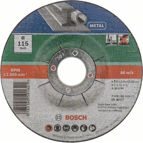 Disco de corte Bosch set 5 discos acero multicolor 115mm