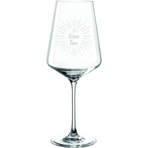 Verre À Vin 560 ML Avec Gravure Il Est L'Heure Du Vin Rouge (1/3)