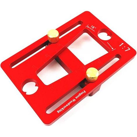 Gabarit de traage de précision pour tenons et queues d'aronde en alliage d'aluminium rouge, outil de mesure pour le travail du bois (1/3)