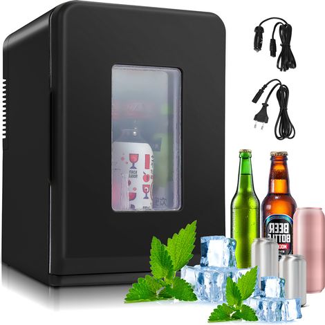 SWANEW 2in1 Mini frigo Box 15 Litri Funzione Raffreddamento e Riscaldamento Portatile AC DC 220-240V/12V Presa e accendisigari scalda Sigaretta Mini Box Termico Auto Ufficio (1/5)