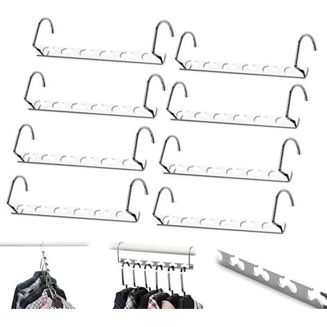 Filiyano – organisateur de cintres magiques – Lot de 8 cintres gain de place, organisateur de cintres magiques pour un rangement et une organisation