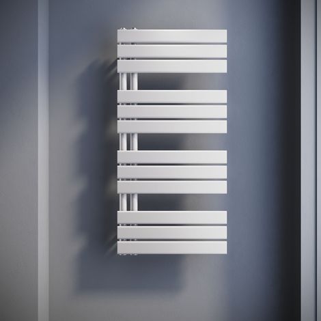 ELEGANT Badheizkörper Handtuchtrockner Handtuchwärmer Panel 1038x500mm 978 Watt Weiß Bad-Heizkörper Seitenanschluss