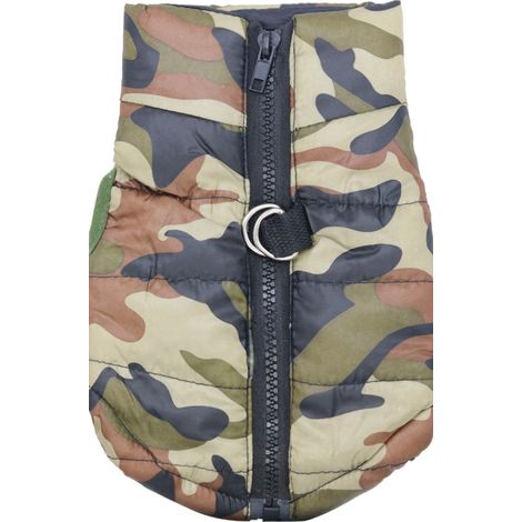 Manteau pour chien veste d'hiver, coton, porte - chien, veste pour chien, taille S (camouflage) (1/5)