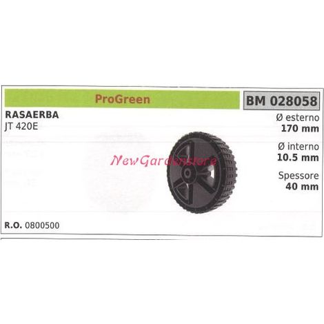 Ruota PROGREEN rasaerba tosaerba tagliaerba JT 420E 028058