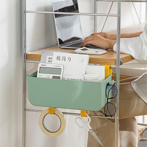 Panier de Rangement de Lit Suspendu, Organisateur de Table de Chevet en Plastique, Support Étagère pour Chambre