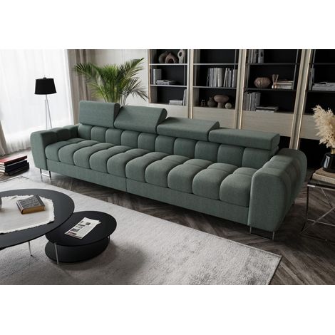 Big Sofa Sofa 4-Sitzer BASTIEN Megasofa in Stoff Gemma Türkis