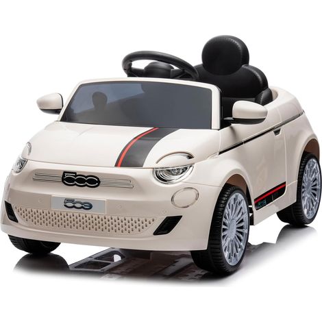 Macchina Elettrica per Bambini Licenza Ufficiale Fiat 500 Small 10,8V 3,1Ah Bianco