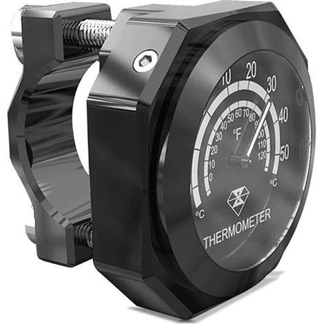 Termometro manubrio moto + fissaggio manubrio Craftride LK2 nero