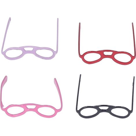 Lot de 4 lunettes miniatures pour maison de poupée (échelle 1:12), mignonnes et faciles à réaliser soi-même. Accessoire de décoration et cadeau. (1/5)