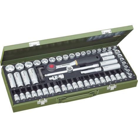 Proxxon Super-Kompaktsatz mit 3/8''-Ratsche, 65-teilig