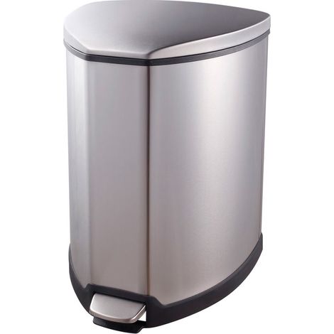 EKO - Poubelle à pédale Grace 25 litres - Stainless steel Plastic  - inox mat (1/2)