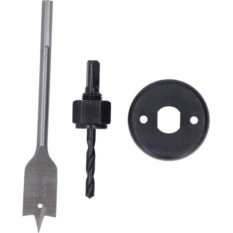 Set de 3 scies cloches à bois pour percer plaques de plâtre, panneaux en bois et PVC - trépan à découper, kit perforateur multi-matériaux. (1/5)