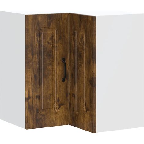 Mueble de cocina esquinero Kalmar de 57 x 57 x 60 cm práctico espacio de almacenamiento diseño en madera de ingeniería acabado en roble ahumado 020050027 (1/5)