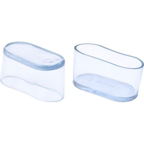 TAISHENGDA-Lot de 52 embouts ovales pour pieds de chaise en PVC souple transparent, pour pieds de chaise et de table, 16 x 34 mm (1,6 x 3,4 cm) (1/5)
