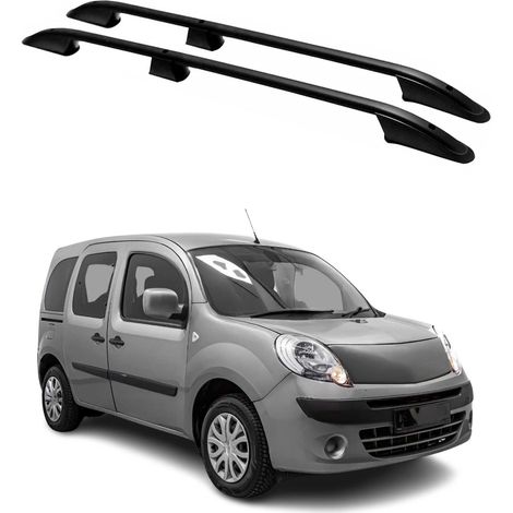 Barres de toit longitudinales pour Renault Kangoo 2008-2021 L1 Aluminium Noir