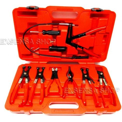 SET 9 PINZA SMONTA FASCETTE AUTO MULTIMARCA KIT PINZE MORSETTO PER SMONTAGGIO (1/5)