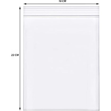 1000 Pezzi Buste Zip Trasparenti 16x22 cm Spessore 50 Micron Richiudibili (1/3)