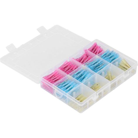 Set de 200 connecteurs thermorétractables étanches pour fils 22-10AWG, épissures isolées pour bateau, voiture et marine (1/5)