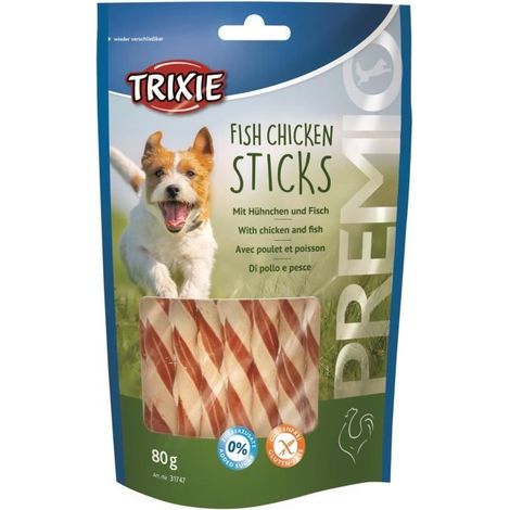 Friandises pour chiens Bâtonnets de poulet et de poisson Trixie PREMIO 80g (1/2)
