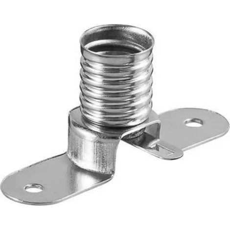 portalampada metallo rialzato con alette mini porta lampada 1 pezzo E10