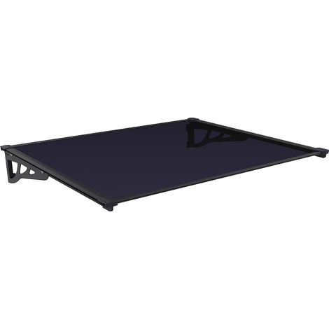 Pensilina porta in Alluminio 150 x 90 cm inclinato Nero - KEPLER