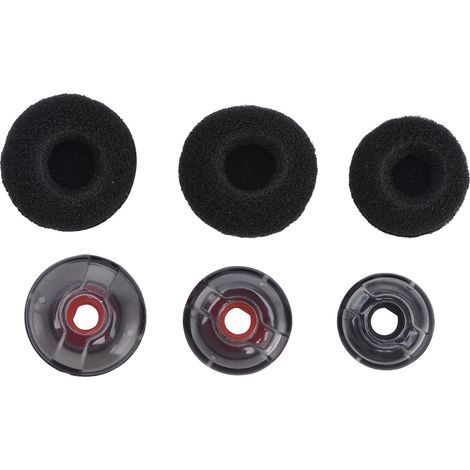 Embouts de rechange en silicone noir pour casque Plantronics V5200 (1/4)