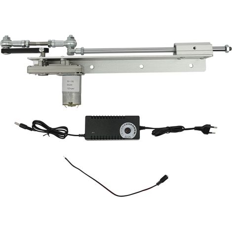 Actionneur linéaire de piston élévateur, DC 24 V 120 tr/min, moteur électrique linéaire, transmission télescopique réglable, moteur DIY avec régulateur de vitesse, course 3-15 cm
