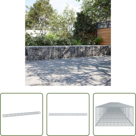 Aménagement extérieur -  Panier gabion avec couvercle 1100x100x50 cm fer galvanisé (1/5)