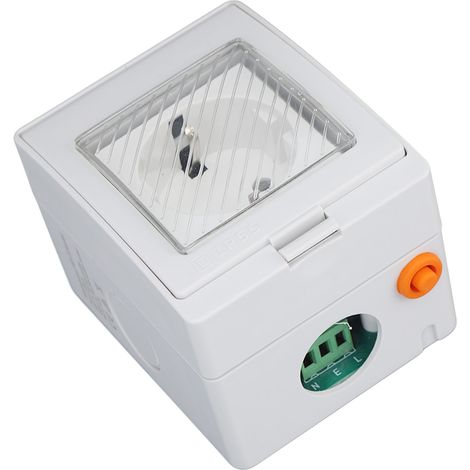 Prise connectée WiFi en PC ABS IP55 étanche avec application de contrôle à distance pour salle de bain et extérieur 100 à 240 V SN55 SR (fiche DE 16 A) (1/5)