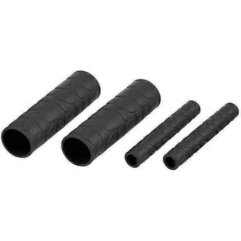 1 paire de poignées de guidon universelles antidérapantes en caoutchouc souple pour moto, couvre-leviers de frein noirs (1/4)