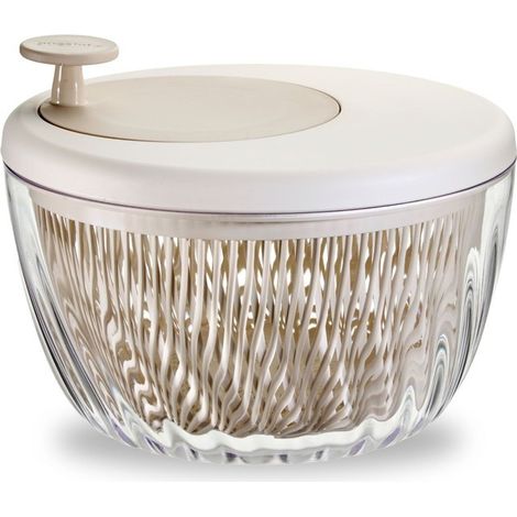 Centrifugeuse à salade avec couvercle 26x19 cm Spin&Store - Argile foncé