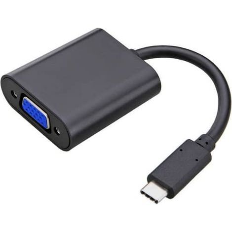 Adaptador USB C a VGA 15 pin 0.20 M Negro (1/4)