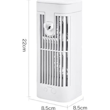 mini climatiseur portable,3vitesse,pulvérisation Réfrigération,Veilleuse,Recharge USB-C,Convient pour la maison le bureau(Blanc) (1/4)