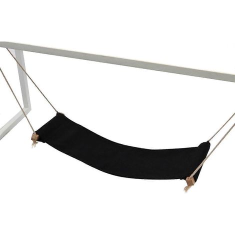 Repose-pieds/lit marteau de bureau noir pour se reposer. (1/5)