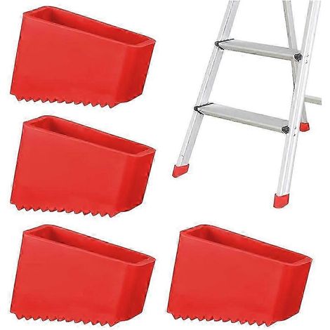 Lot de 4 embouts universels pour pieds d'échelle, patins en caoutchouc antidérapants pour une protection optimale des sols. (1/5)