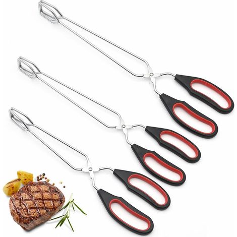 royaluxe - 3x Pinces à Barbecue de 9/11/13 Pouces, Pinces à Ciseaux en Acier Inoxydable, Pinces à Grill pour Cuisson, Pinces d'Alimentaire, Pain, Buffet, Nourriture, Pince de Cuisine avec Poignée Conf (1/5)