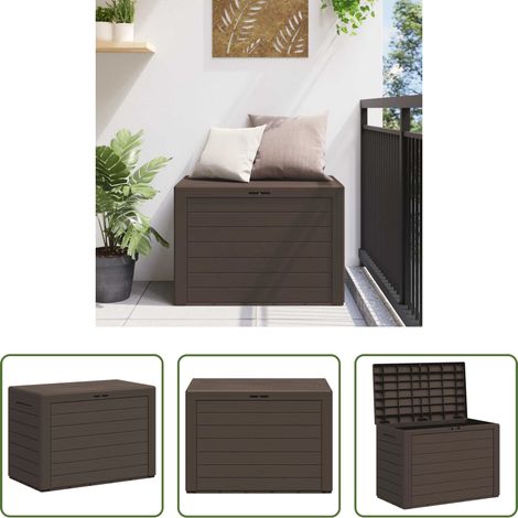 Gartenbox Braun - Gartentruhe Braun 78x44x55 cm (1/5)