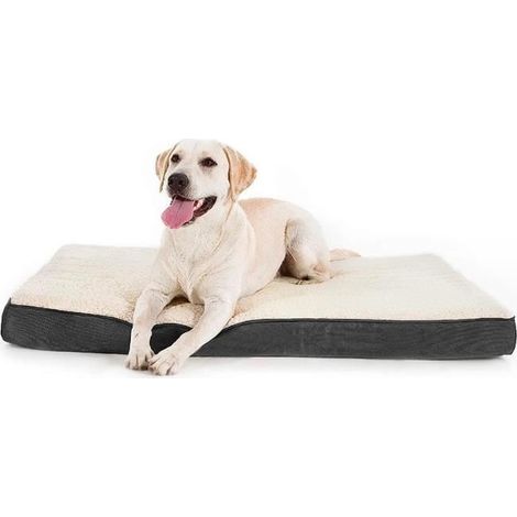Coussin pour Chien - Orthopédique - Déhoussable - Mousse à Mémoire de Forme - Rectangulaire (1/4)