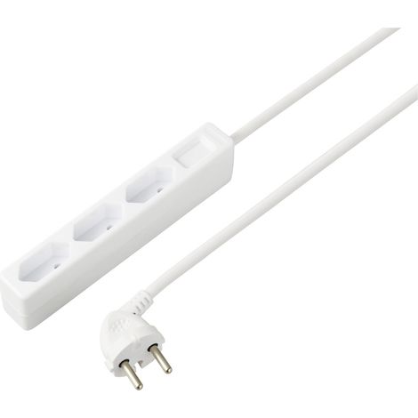Sygonix SY-5775148 Steckdosenleiste 3fach Weiß Eurostecker 1 St. (1/5)