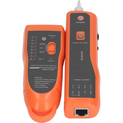 Détecteur de câbles avec écouteurs multifonctionnel, localisateur de lignes réseau RJ11 et RJ45, testeur de câbles téléphoniques (1/5)