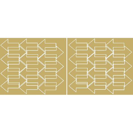 Adesivi a forma di freccia, 7x4,5 cm, 42 pezzi, oro opaco.