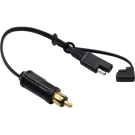 Câble adaptateur batterie moto vers Hella Powerlet DIN vers SAE avec adaptateur SAE vers SAE (1/2)