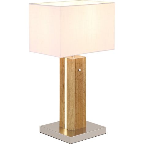 Lampada da tavolo a LED, lampada da camera da letto a 2 luci, dimmer a sfioramento, grigia, H 56 cm (1/5)