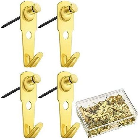 Serie da 50 pezzi, 30 libbre di ganci con chiodi, ganci per appendere cornici, chiodi per appendere quadri, per appendere orologi (1/5)
